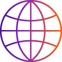 globe avec dégradé de couleurs