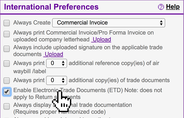 Enable ETD