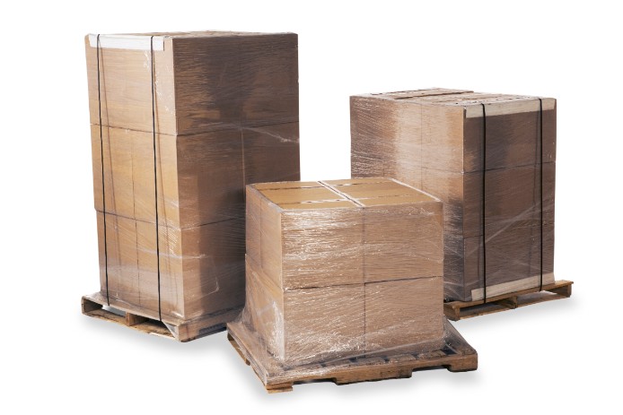 image of 3 pallets of different freight sizes
