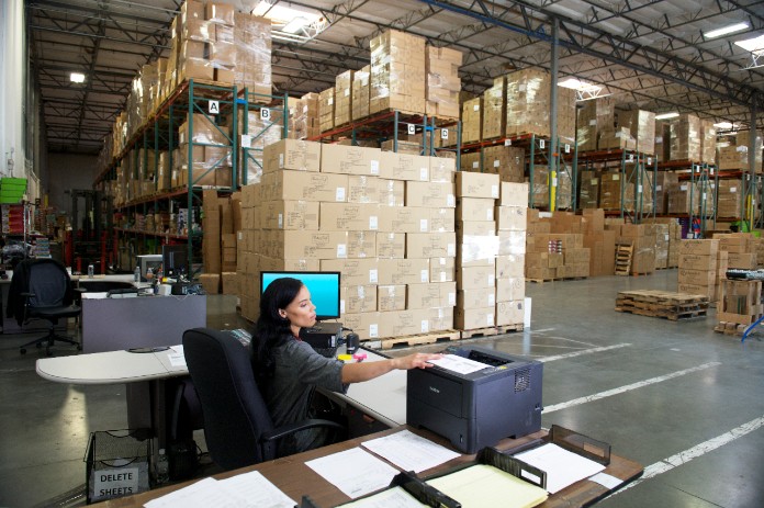 woman working in shipping/receiving