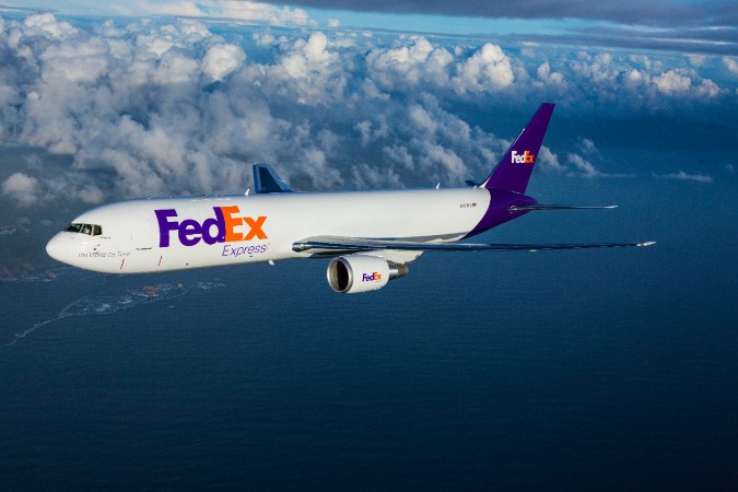 FedEx Express plane in flight