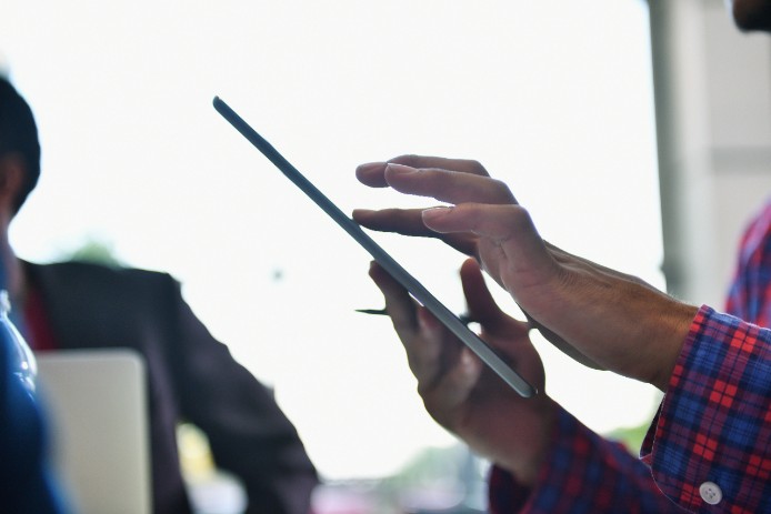 Person using tablet