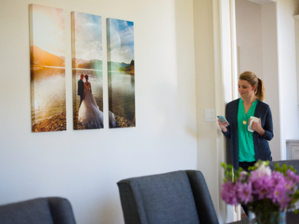 Canvas prints hanging on a wall family portraits on canvas prints hanging on a wall