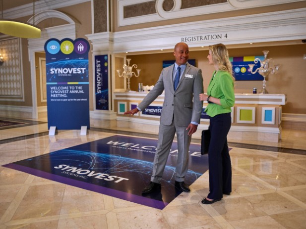 Meeting professional helping client