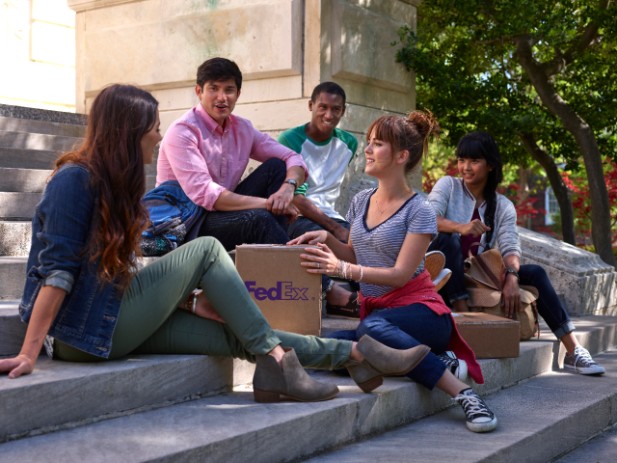Students hanging out on campus Students hanging out on campus