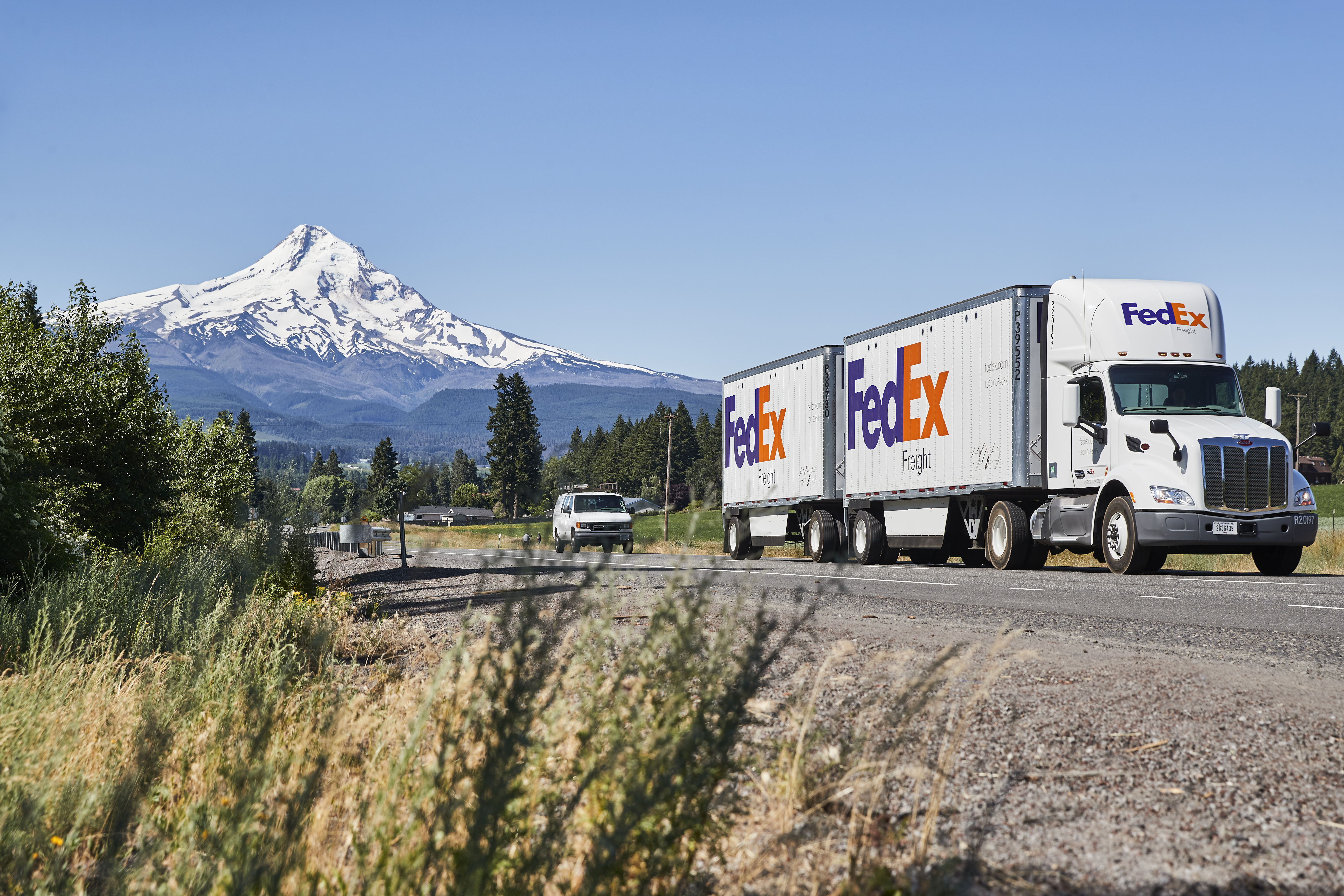 FedEx Freight truck on highway