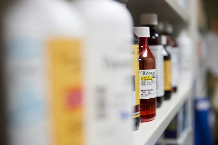 prescriptions on the shelf