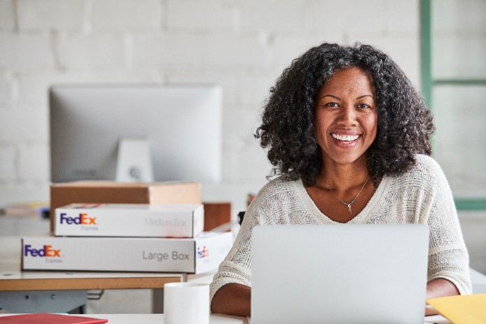 Woman on computer