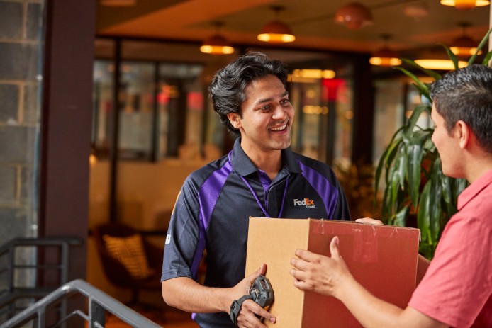 FedEx delivering adult signature required package