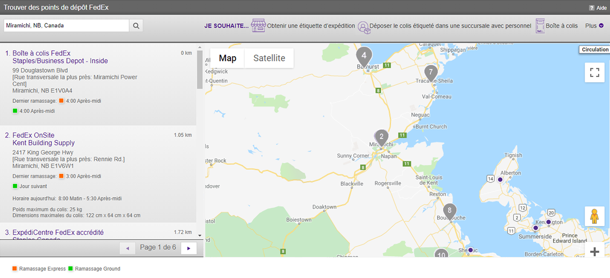 How to find a FedEx location directions