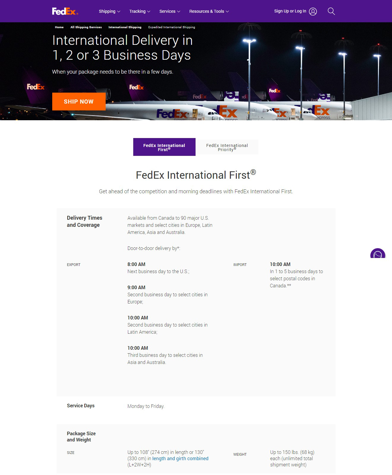Service Page