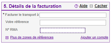 Étape 5 : détails sur la facturation