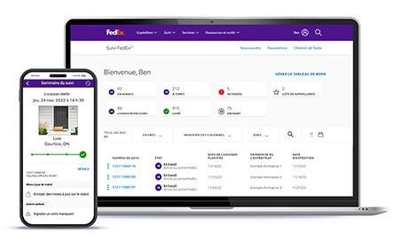 Image du suivi sur fedex.ca