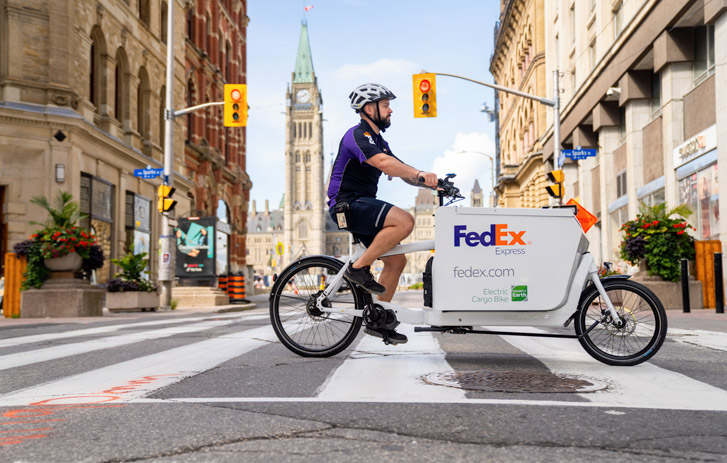FedEx ebike in Ottawa