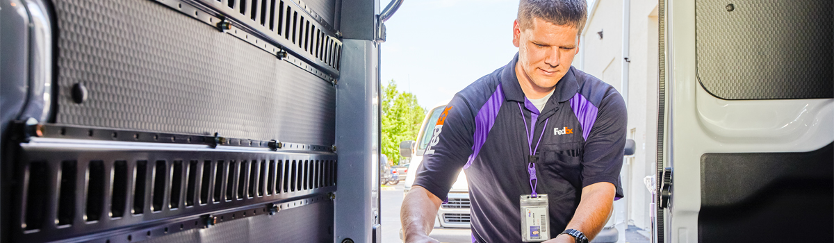 FedEx Courier with packages