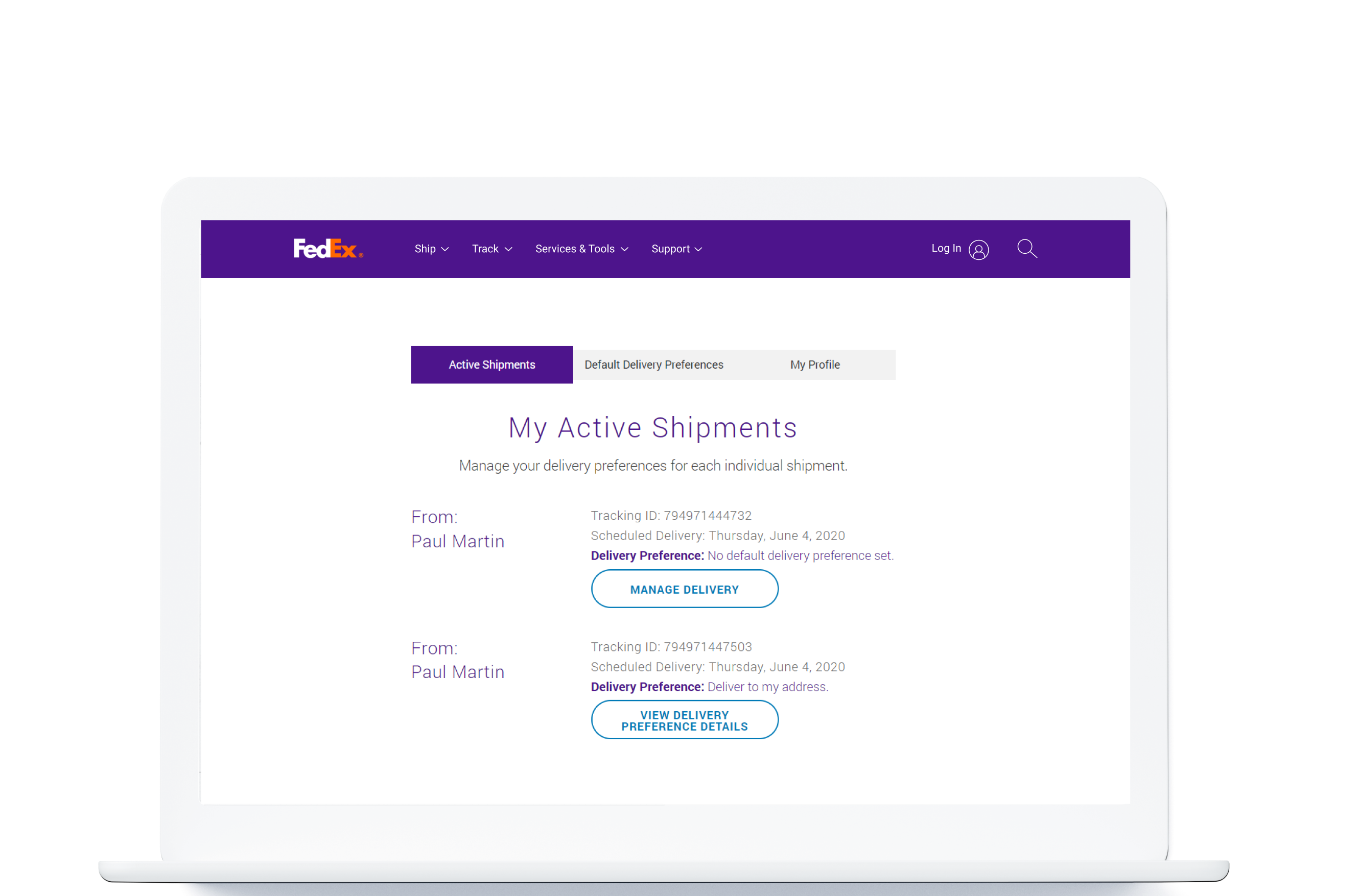 Manage My Deliveries with FedEx