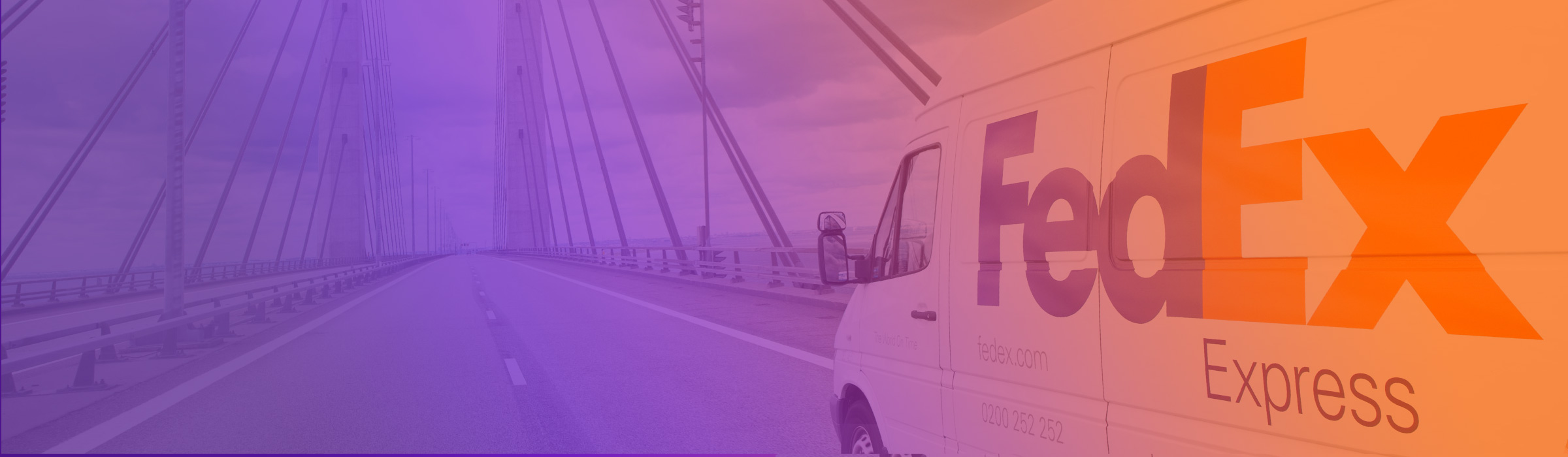 FedEx Van on bridge