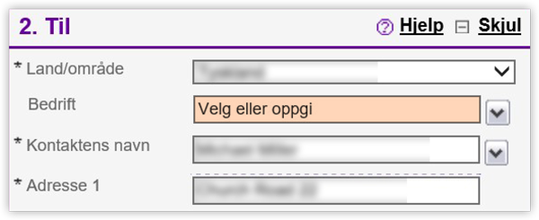 Til-adressefelt