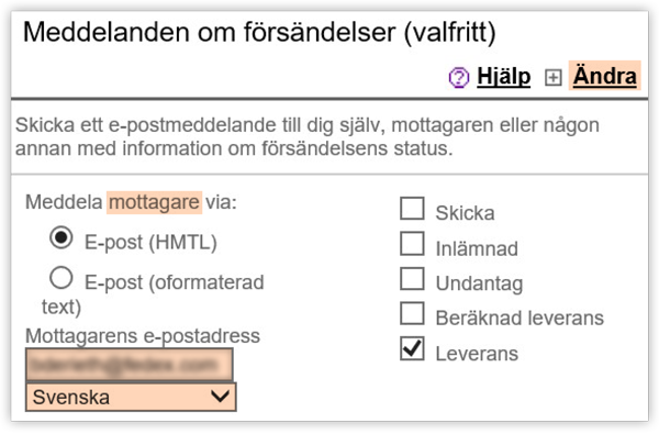 En eller flera aviseringar