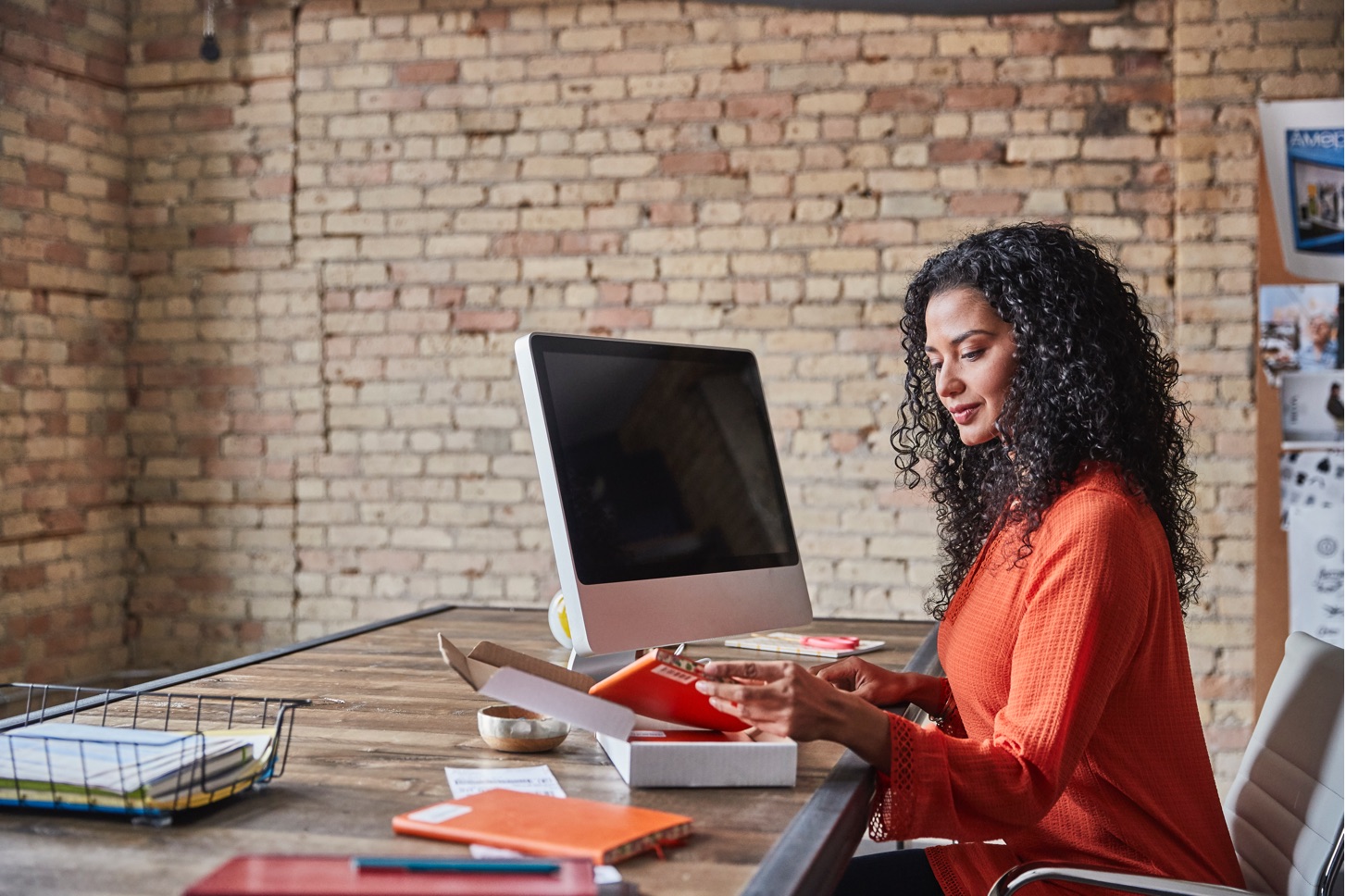 No deal need to know Woman behind desk opens package
