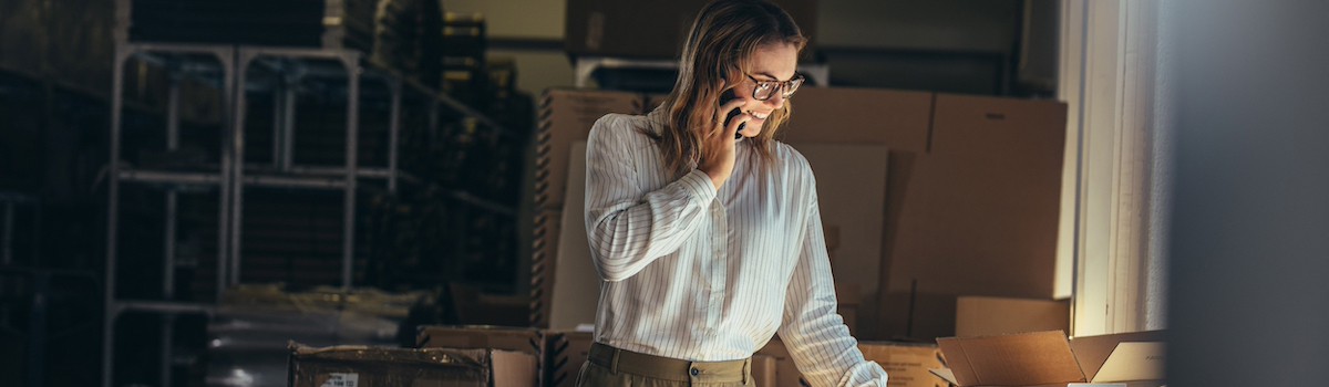 Woman on phone