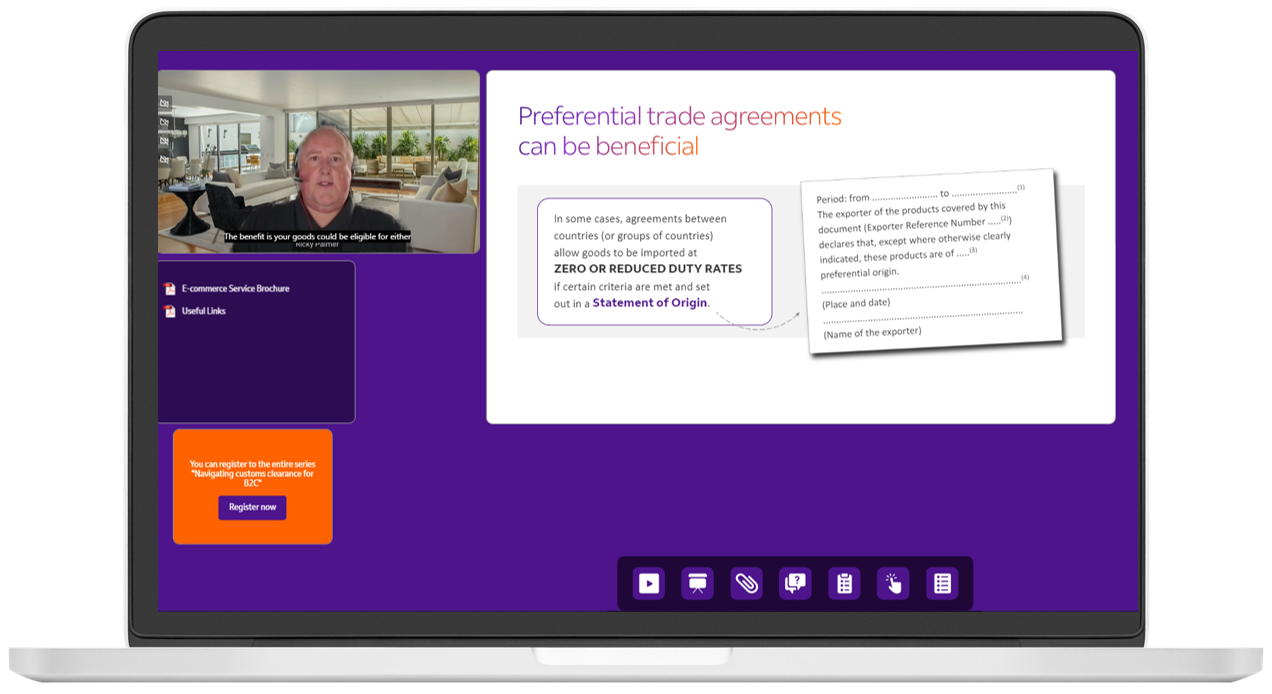 Navigating B2C Clearance  within Europe Webinar Thumbnail