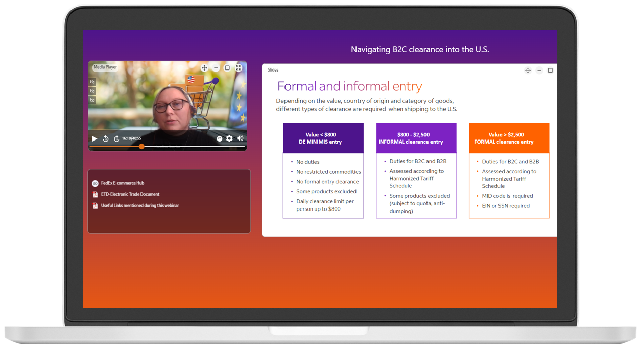 Navigating B2C Clearance to The U.S. Webinar Thumbnail