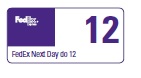 FedEx Sticker Doręczenie do 12