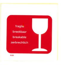 FedEx Sticker Ostrożnie szkło