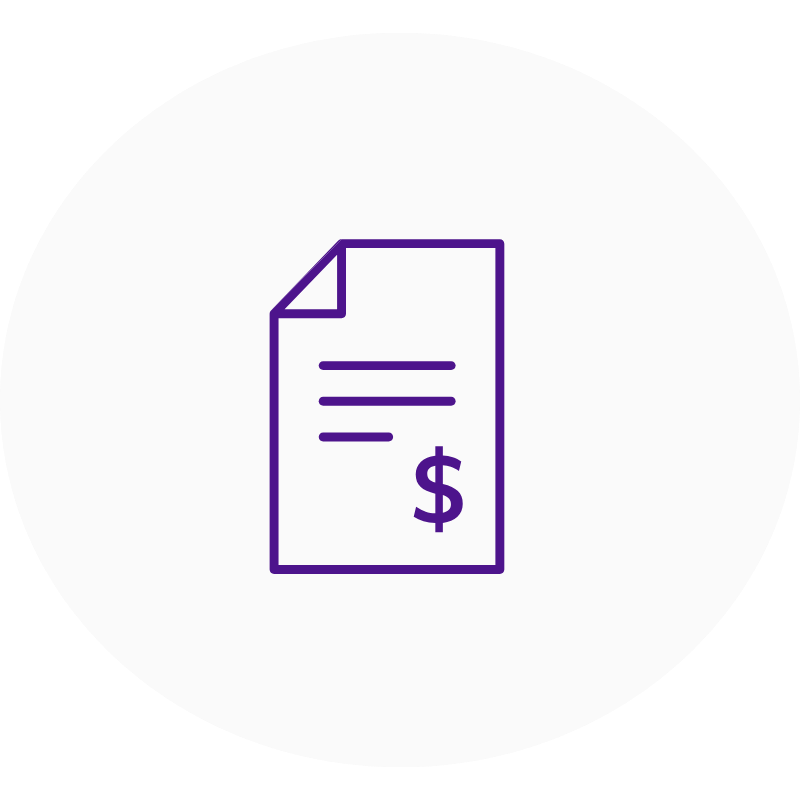 Pictogram documentdollar