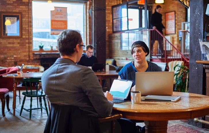 people sitting at table