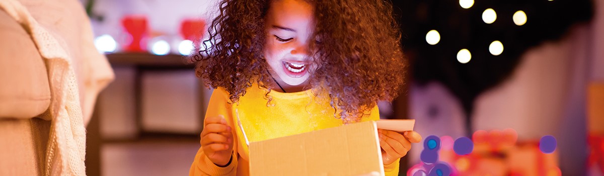 Girl with present