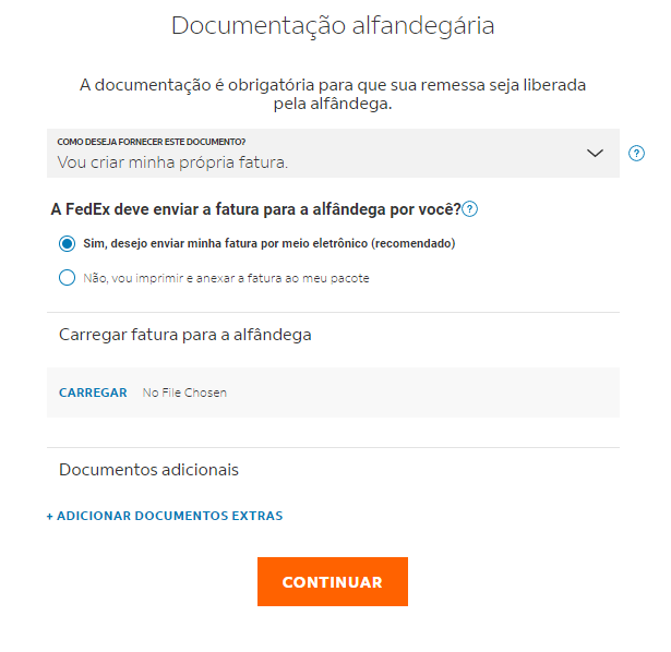 Ativar o Electronic Trade Documents FedEx Brasil