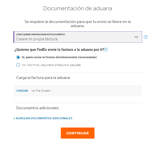 Habilitar fedex electronic trade documents fedex chile