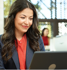 Businesswoman using DropBox Businesswoman using DropBox