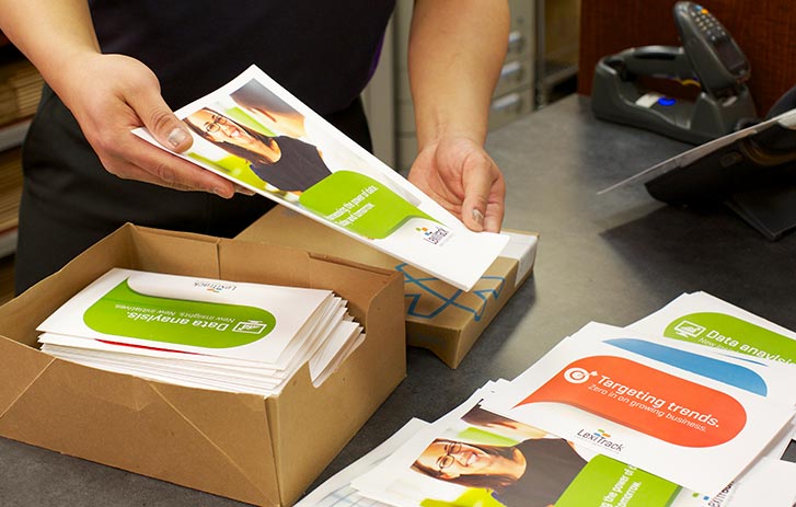 Customization A box of printed material