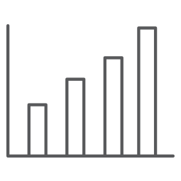A bar graph chart Bar graph icon