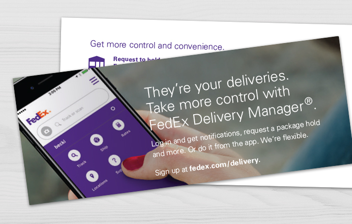 Delivery Manager print materials