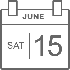 Calendar showing June 15 for Father's Day