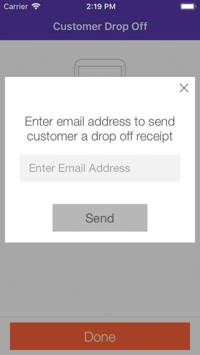 Customer Drop Off Email Receipt Customer Drop Off Email Receipt