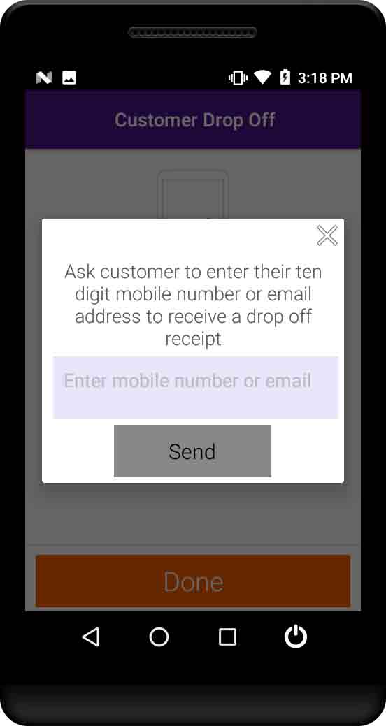 Customer Drop Off Receipt Prompt