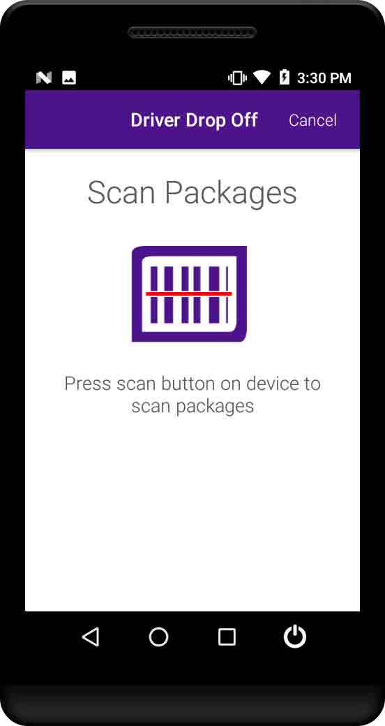Driver Drop Off Scan Packages