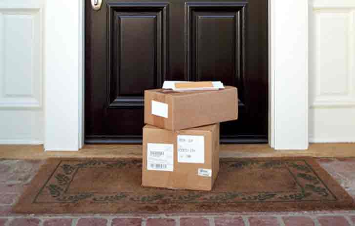 Some packages on a porch Some packages on a porch