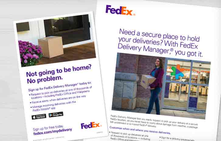 Delivery Manager print materials