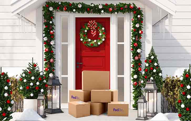 Holiday packages on front porch Holiday packages on front porch