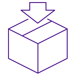 A label being placed on a box icon