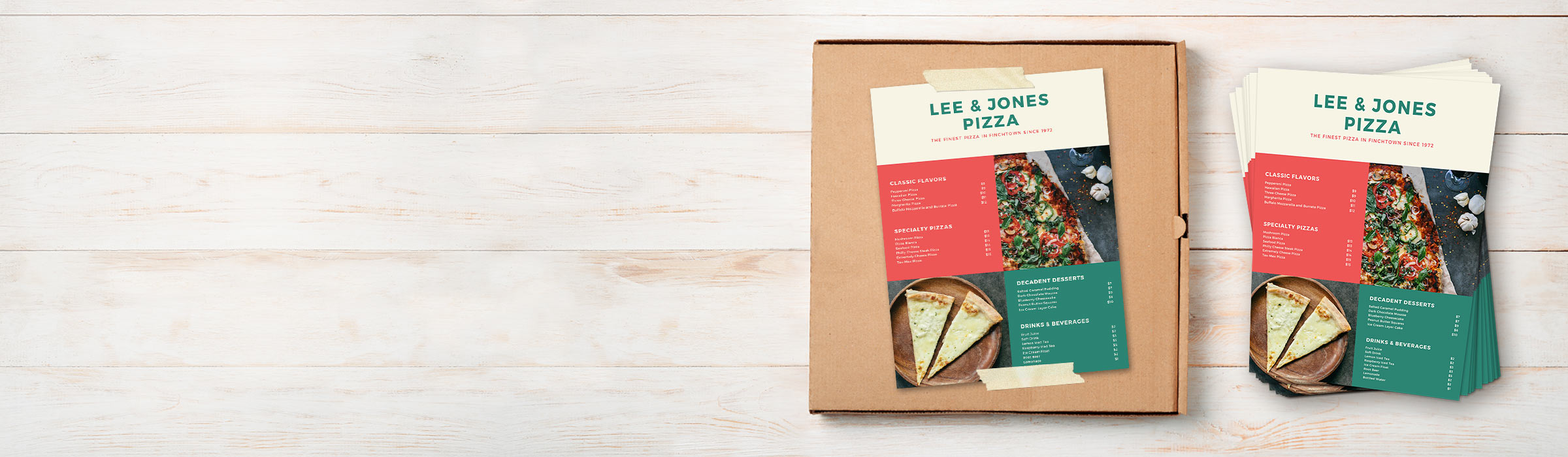Flash Sale Pizza menus