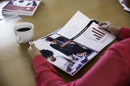 Brochure reviewed on desk