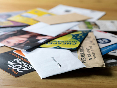 Stack of direct mail