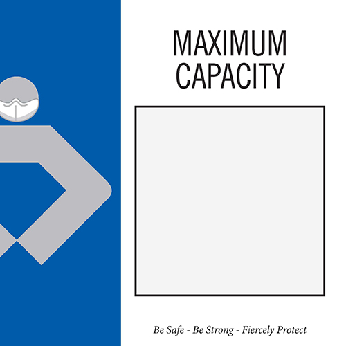 Max capacity sign